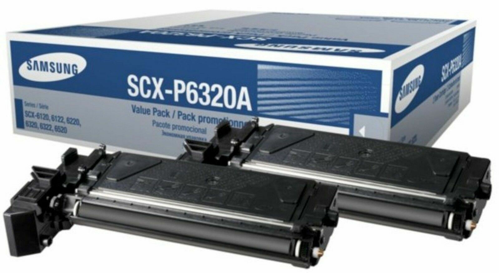 NEW OEM Samsung SCX-P6320A 2-Pack BLACK Laser Toner Cartridge for SCX-6220 6320F