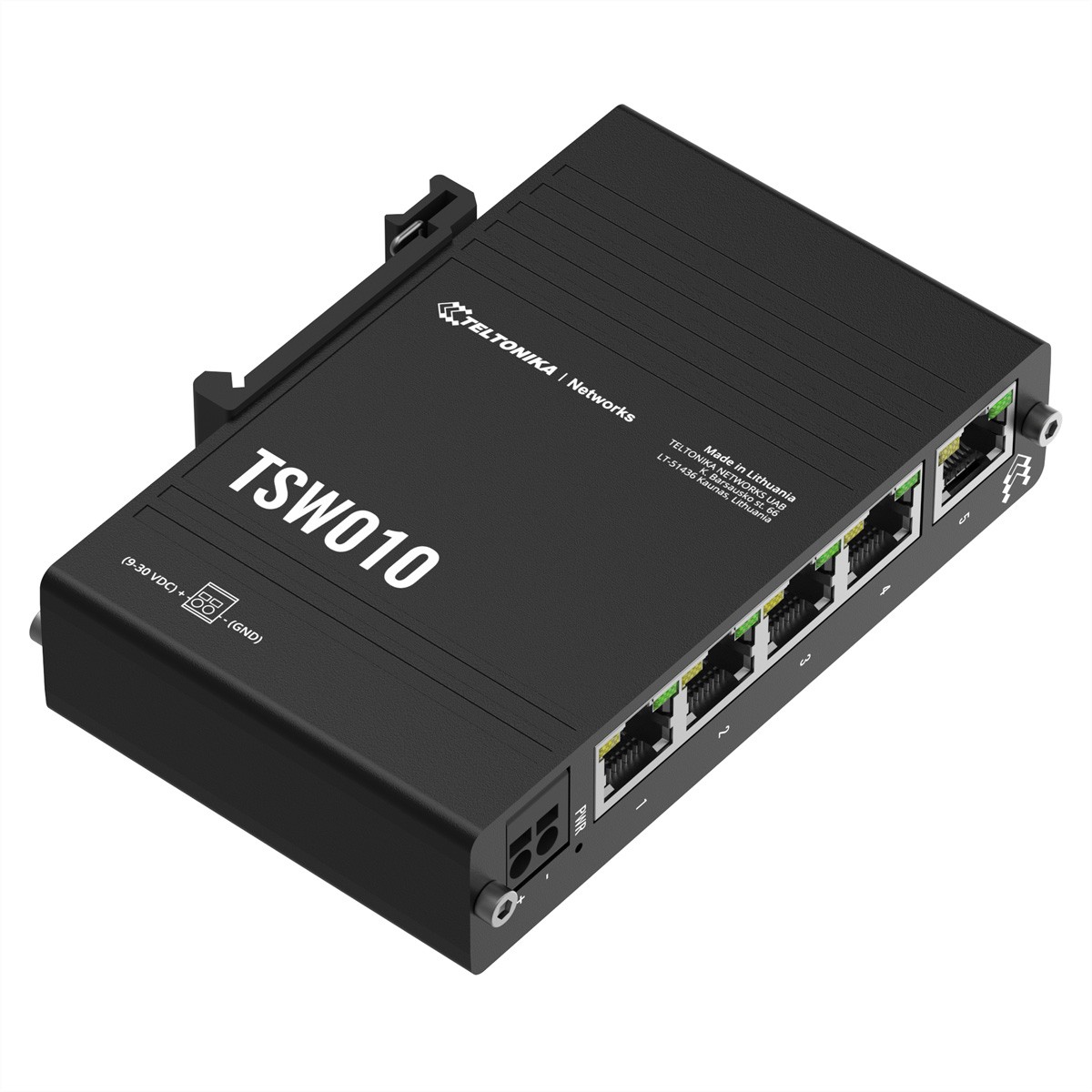 TSW010000000 Teltonika TSW010 DIN Rain Switch 5 x Fast Ethernet (10/100) Pow ~D~