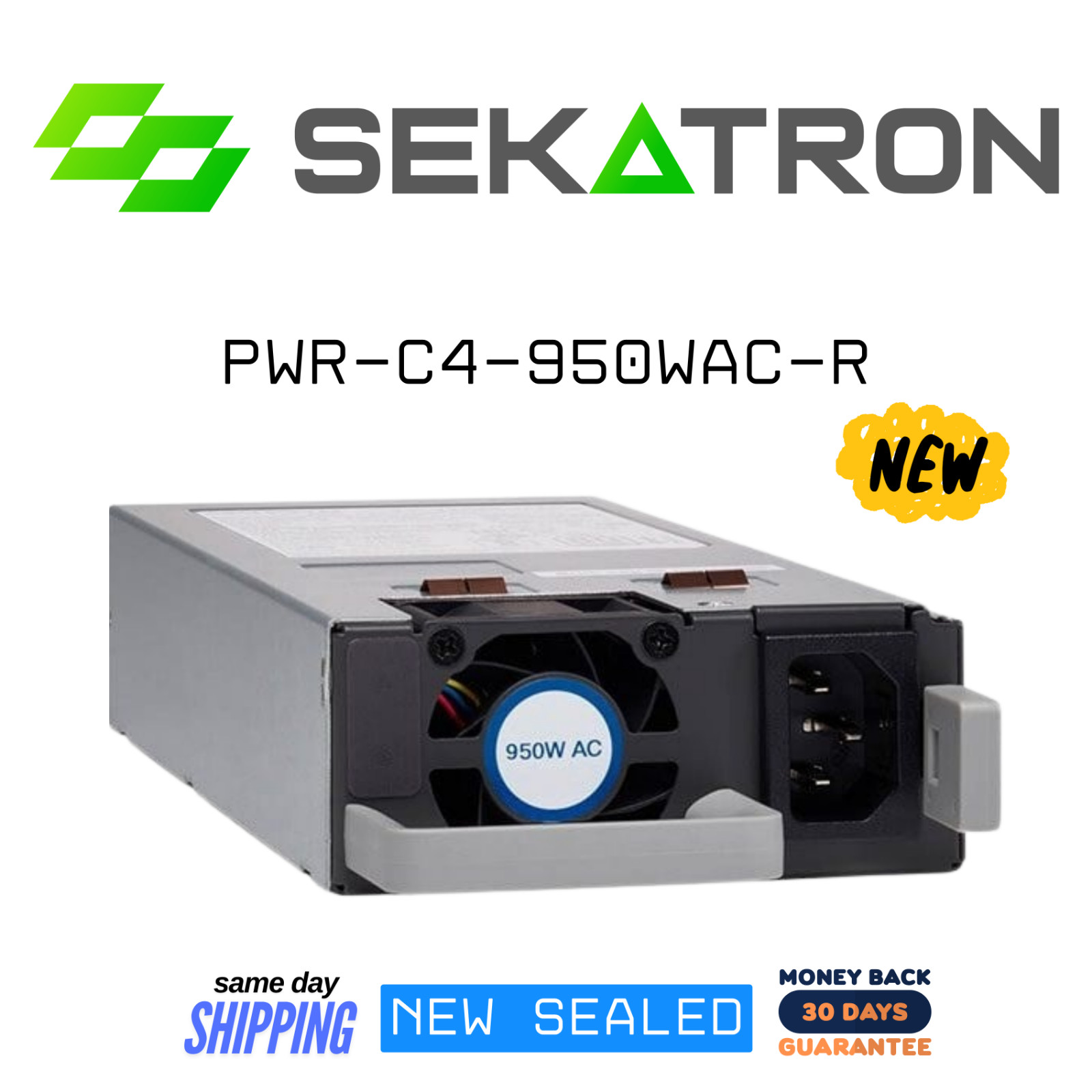 ♻️ New Sealed Cisco PWR-C4-950WAC-R 950W AC Power Supply ⚡Fast Shipping