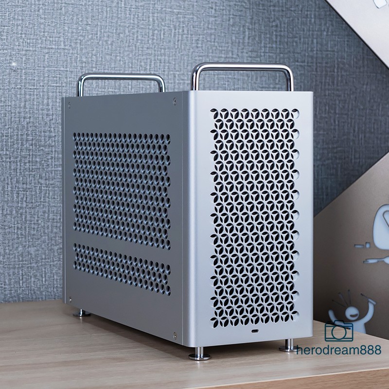 ZZAW B2Pro MATX ITX Computer Case PC Aluminum Side Panels Metal Case 17.8L New