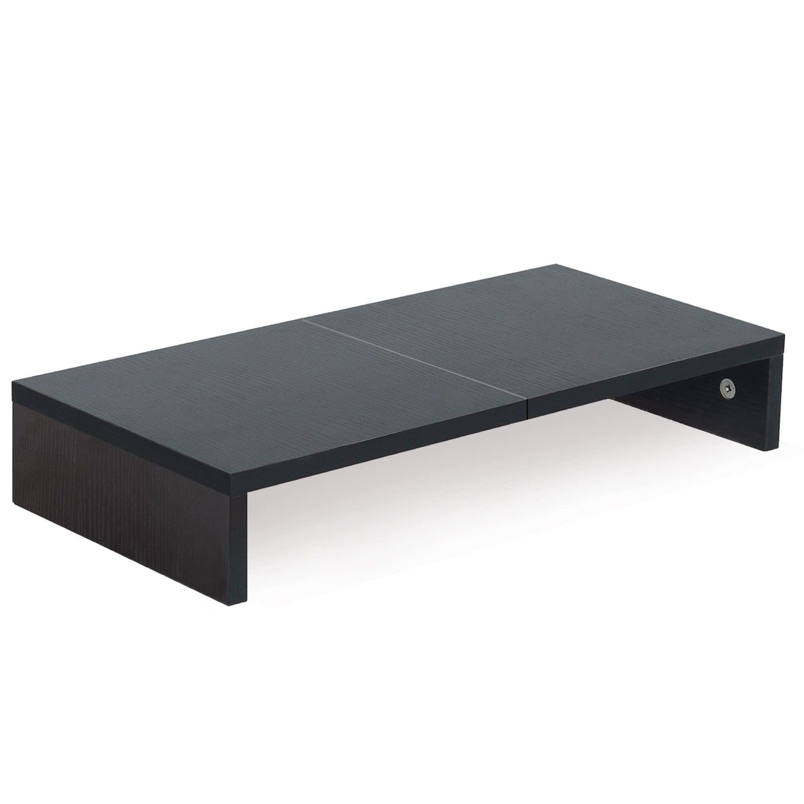 TEAMIX 20 Inch Monitor Stand Riser for Desk, Wood Computer 20 inch, Black