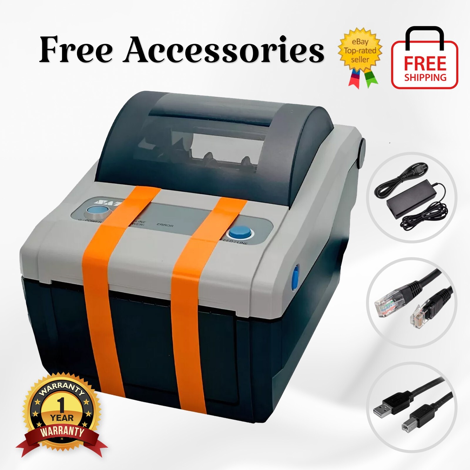 BUNDLE SATO CG412DT Direct Thermal Label Printer 300dpi USB LAN 🔥 1 YR WARRANTY
