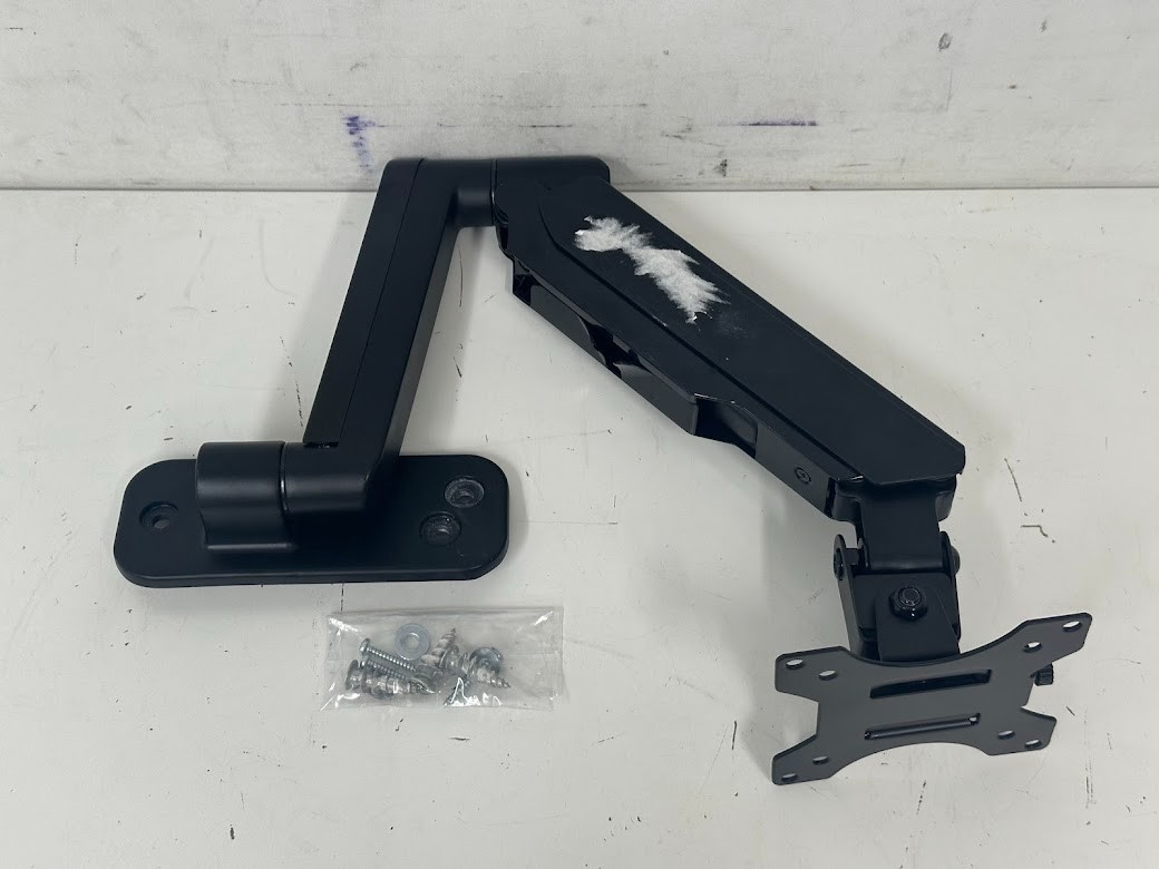 Inland Single Screen Wall-Mounted Gas Spring Monitor Arm for 17 - 32" Monitor