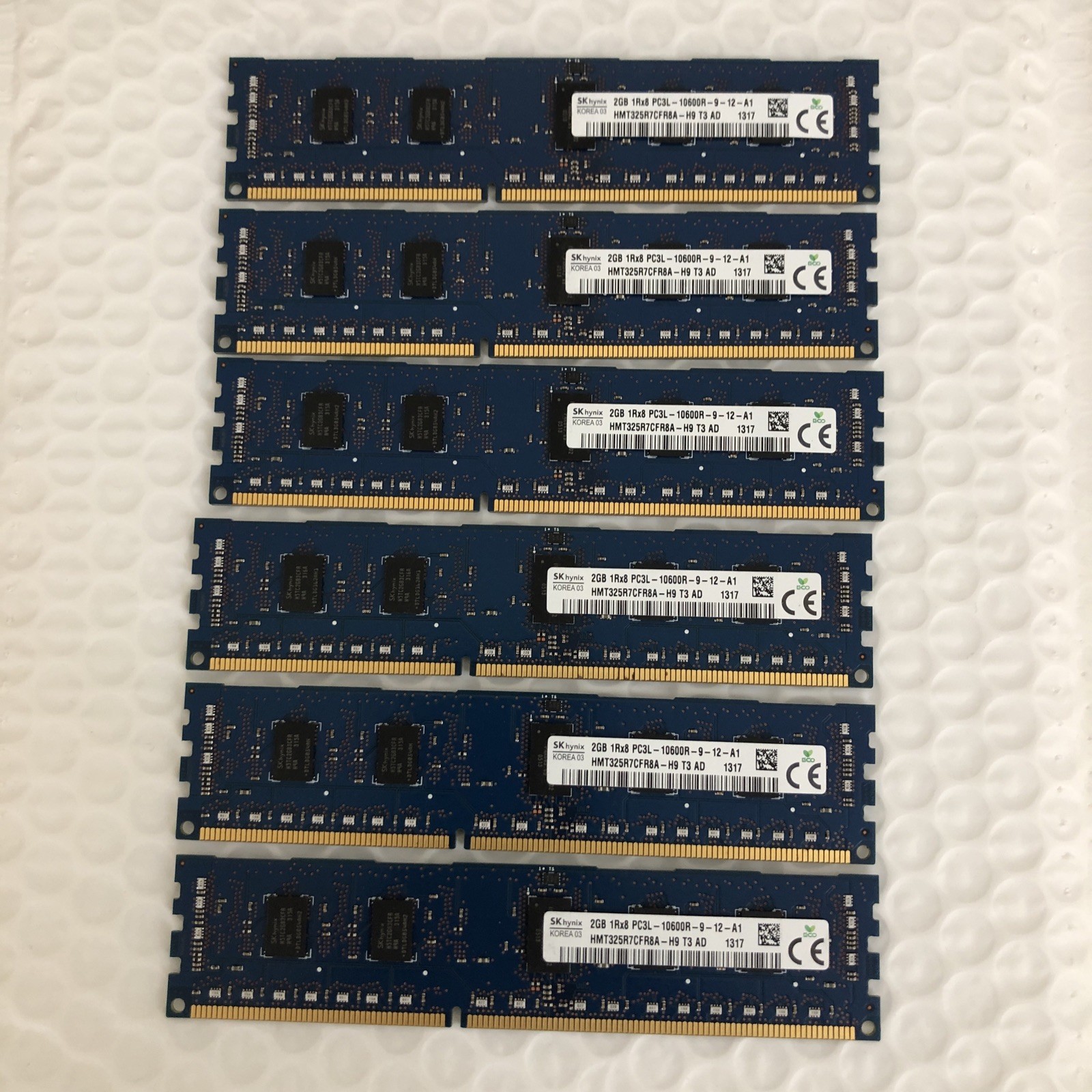 SK Hynix 12GB ( 2 X 2GB )1Rx8 PC3L-10600R ECC server memory 240-pin 