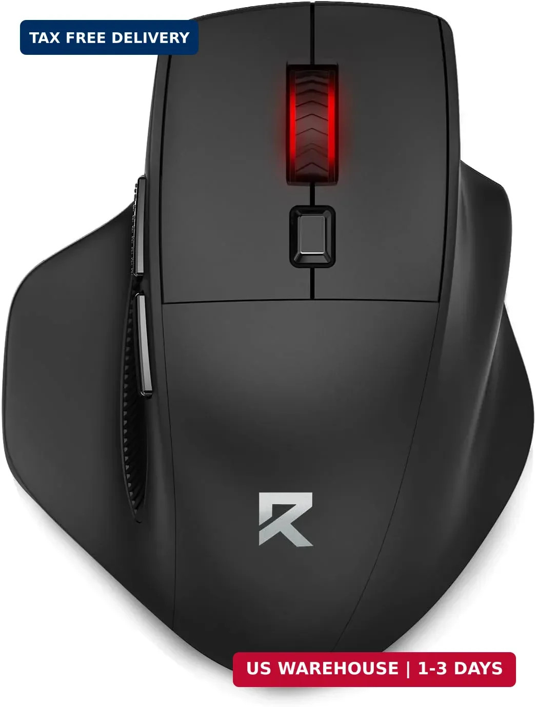 Big Wireless Mouse for Medium to Large Hands, 2.4GHz Ergonomic Computer Mouse, 6