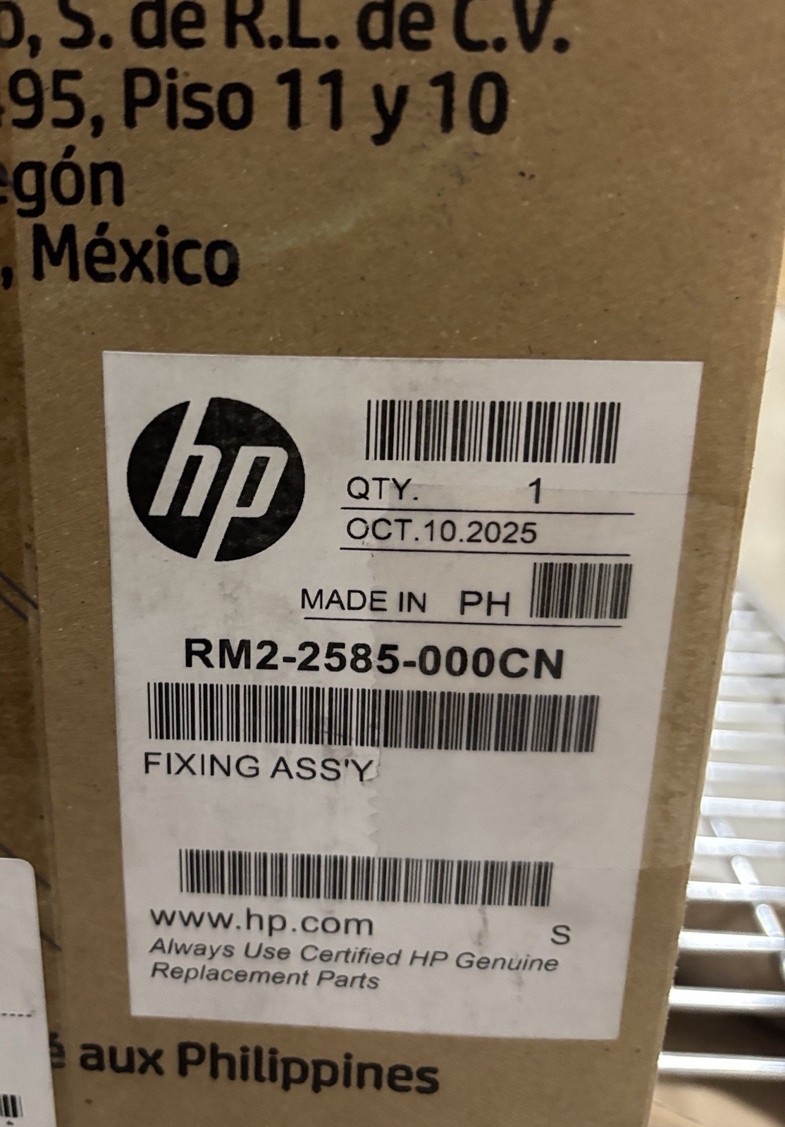 BRAND NEW OEM RM2-2585-000CN for HP LaserJet M501 M506 M507 M527 M528
