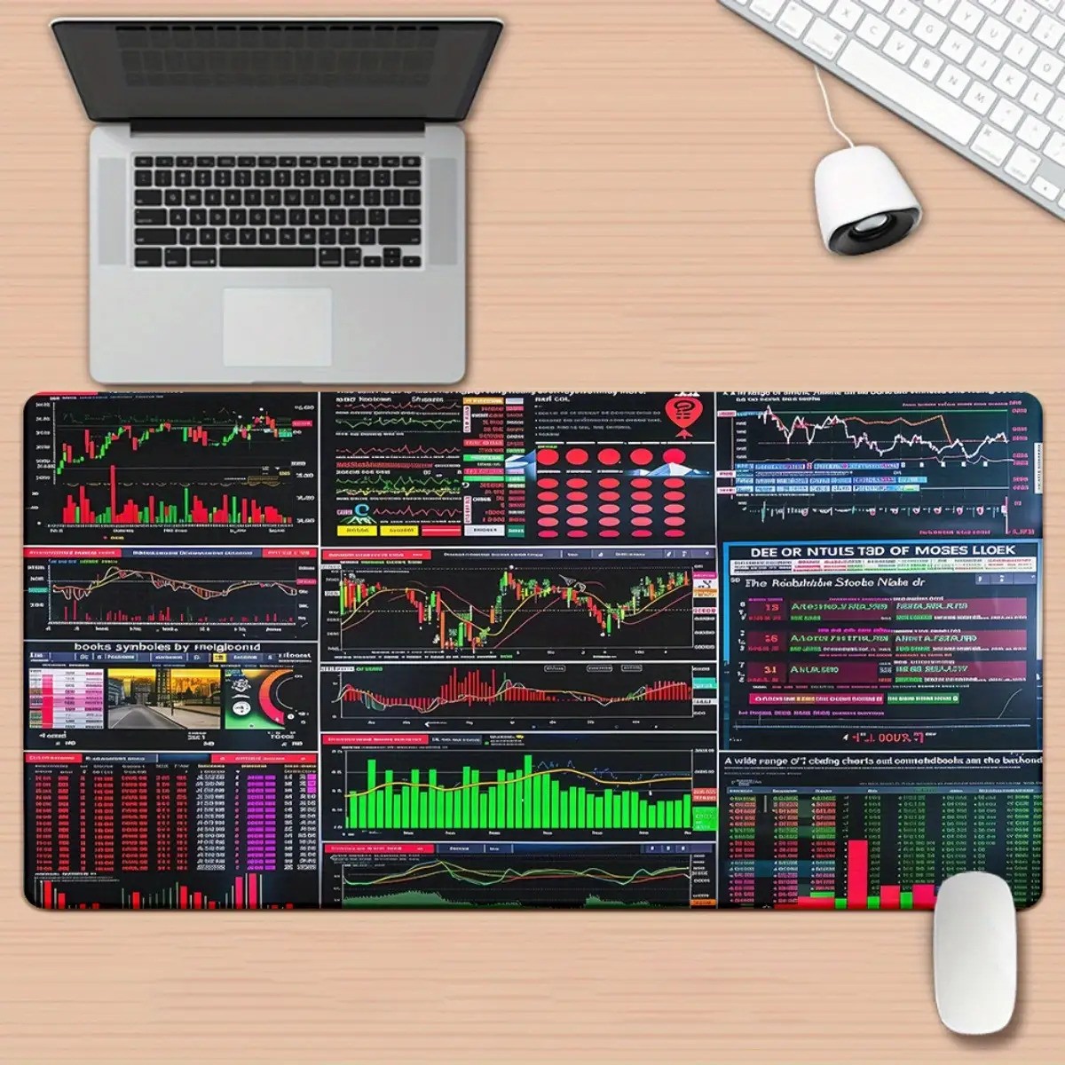 1pc XXL Trading Chart Pad And Large Mouse Pad with a Non-Slip Base, Featuring