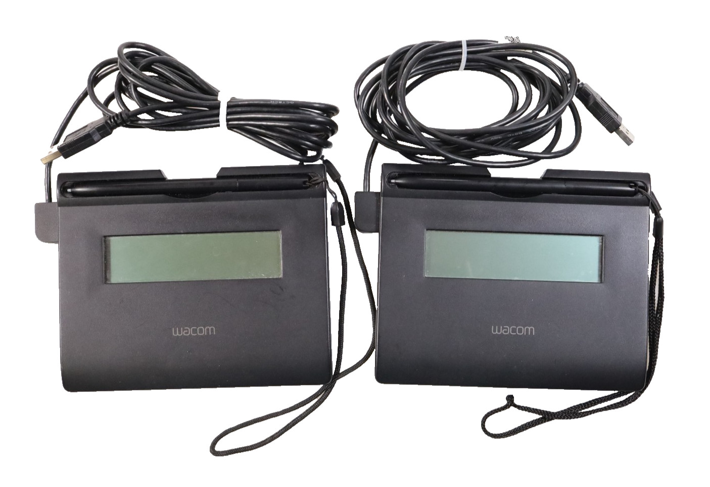 Lot x2 Wacom STU-300 B USB LCD Signature Tablet Pad with Stylus Pen and USB