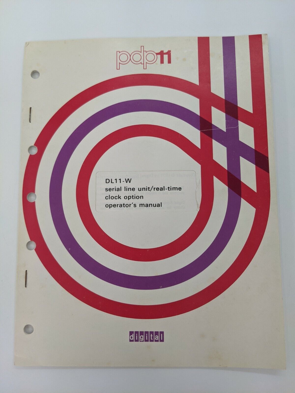 DEC Digital PDP11 DL11-W Serial Line real-time clock maintenance manual prelim