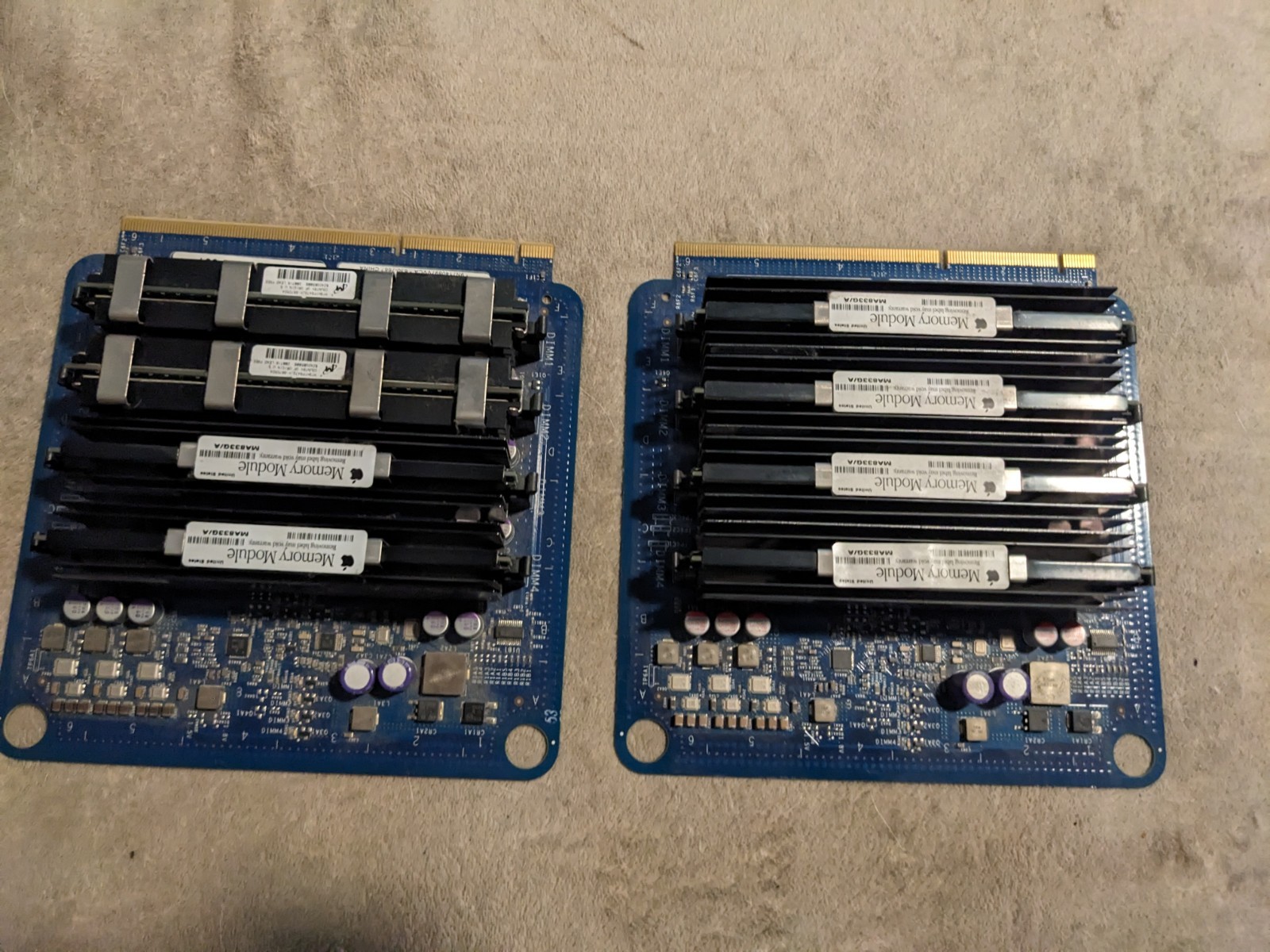 Apple Mac Pro A1186 Memory Riser Cards 16GB RAM 8x2GB DDR2 FB-DIMM 667MHz
