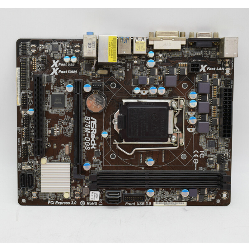 For ASRock B75M-DGS LGA1155 Motherboard Intel B75 M-ATX DDR3 USB3.0 Mainboard