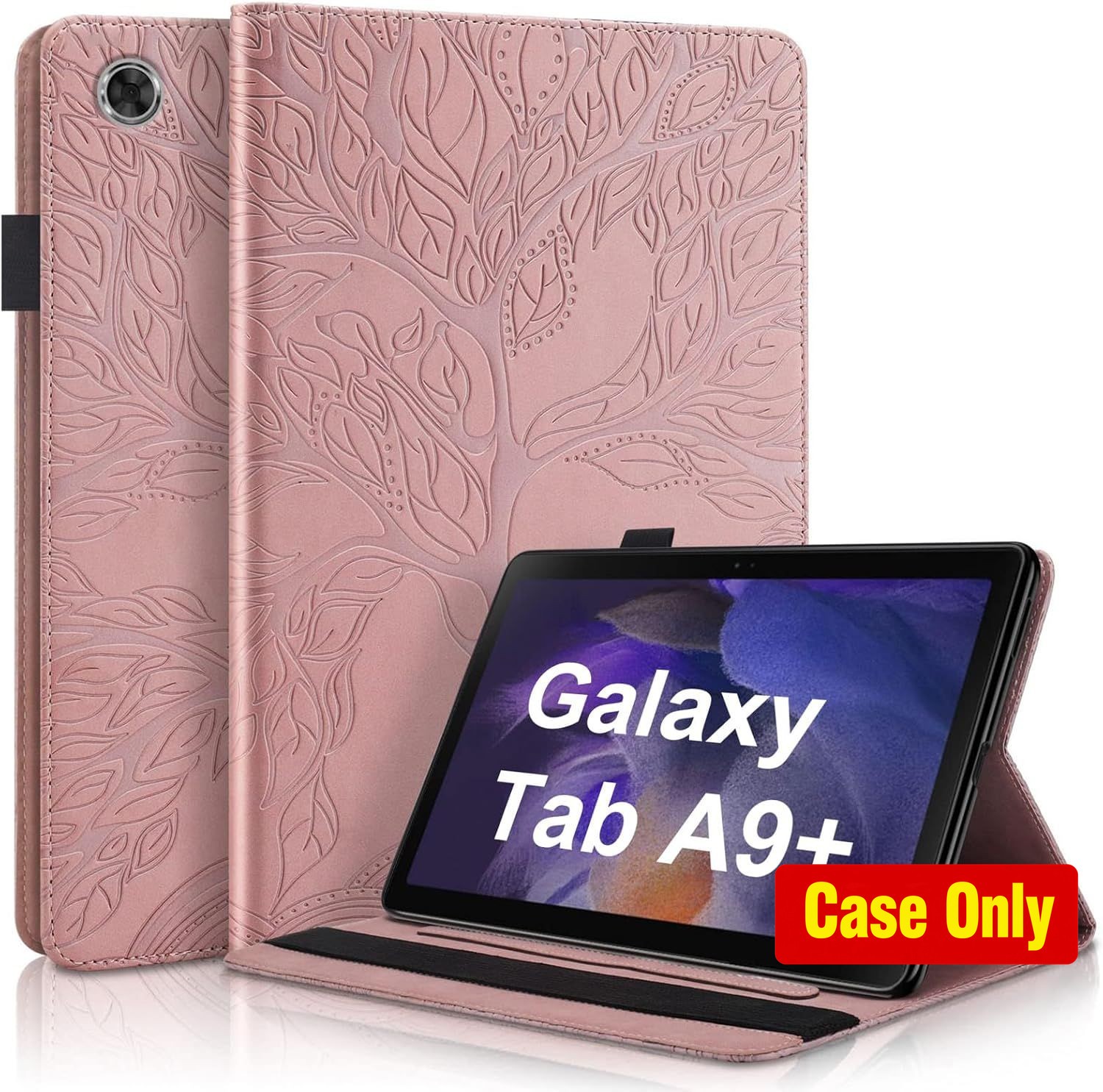 Case for Samsung Galaxy Tab A9 Plus 11 inch 2023, PU Leather Flip Cover with Hol