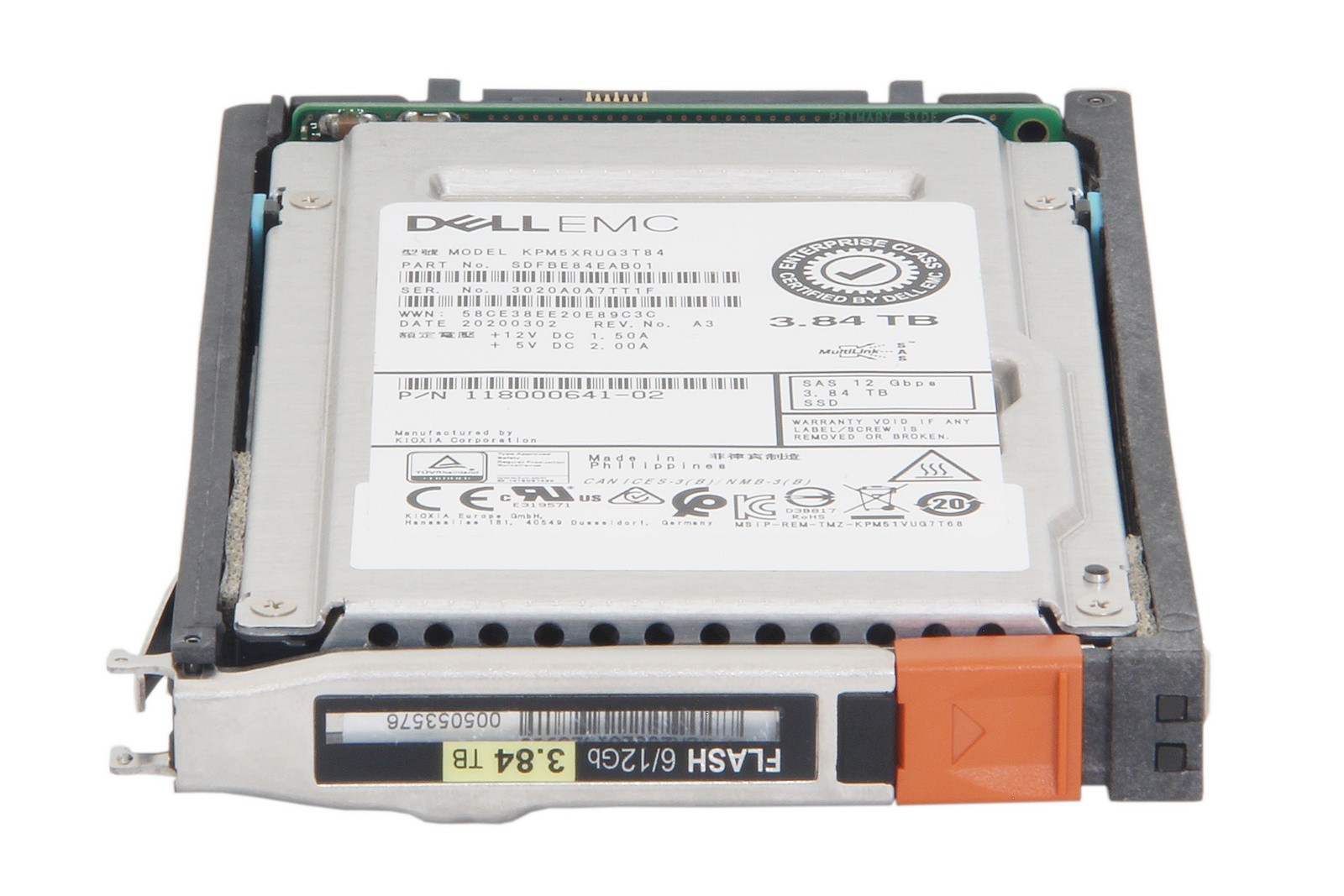 EMC Unity XT 3.84TB SAS 2.5" SSD SFF / 005053576, D4F-2SFXL2-3840