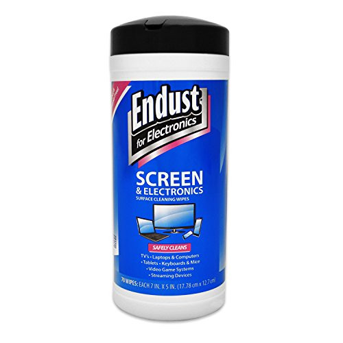 Endsut Premoistened, Anti-Static & Nonstreak Wipes (70 wipes) 