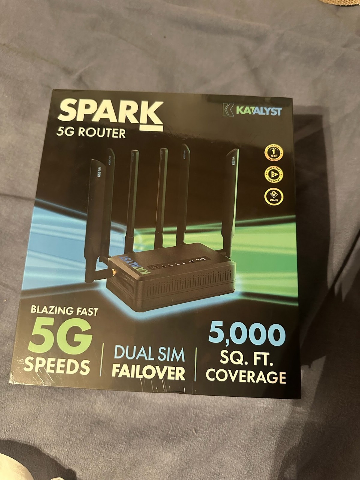 KATALYST  k500a 5G/4G | CAT 19 ROUTER | BUILT-IN BACKUP UNLOCKED SIM SLOT. NEW