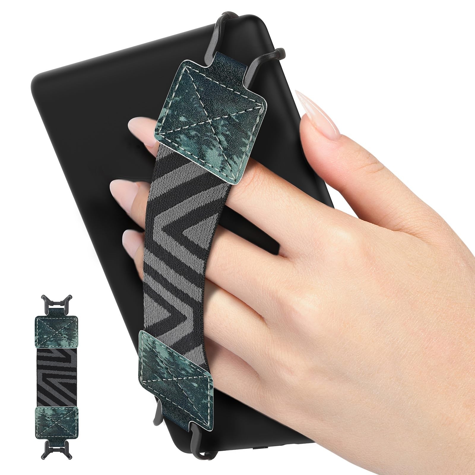Universal Green Hand Strap Holder for E-Readers Tablets Kindle Fire Kobo