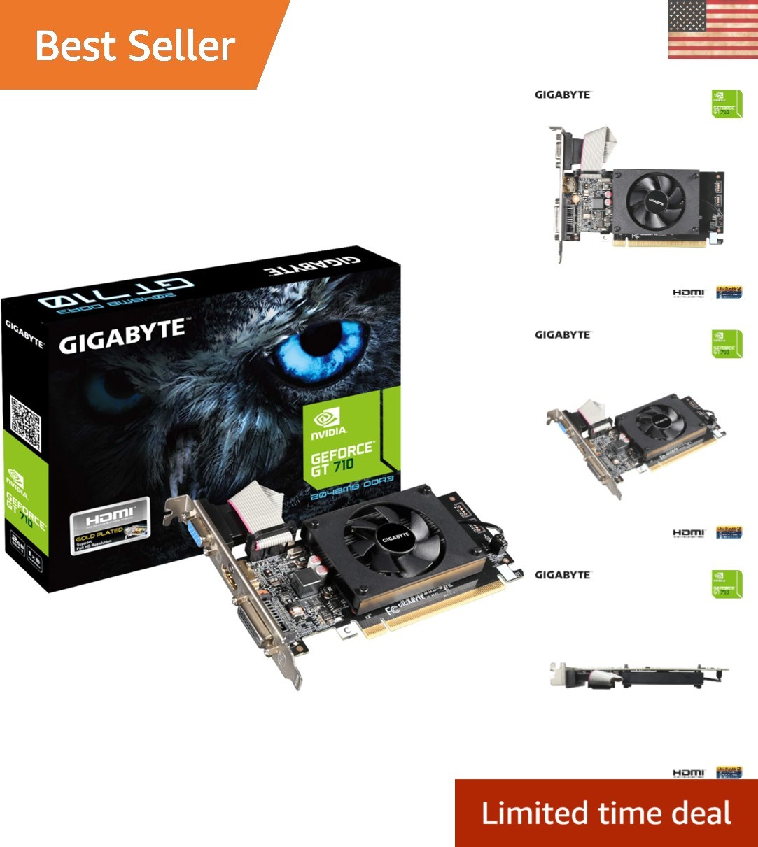 Nvidia GeForce GT 710 2GB DDR3 Low Profile Graphics Card for Enhanced Gaming