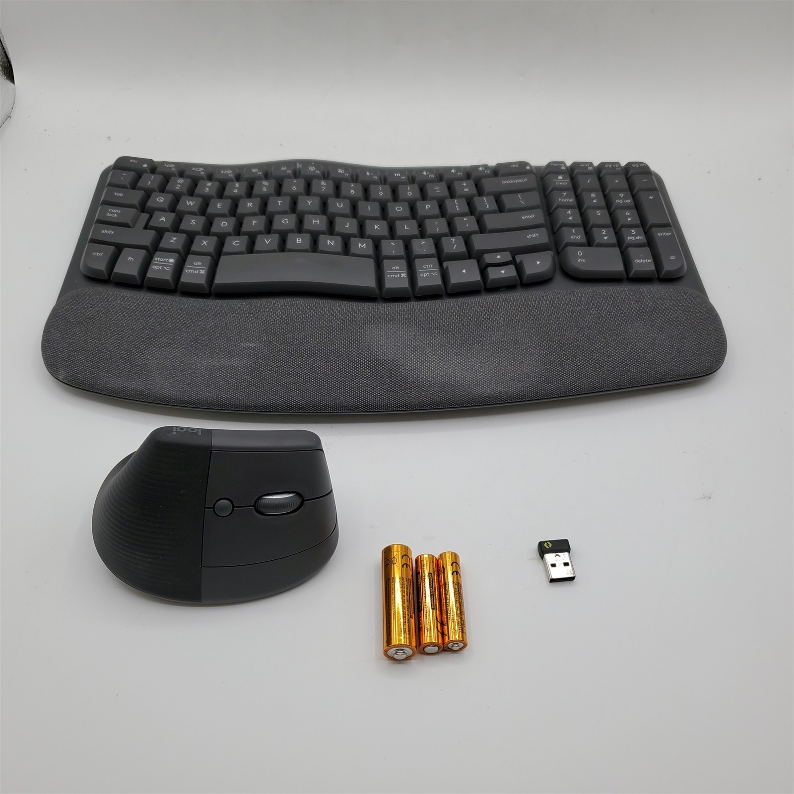 Logitech Wave Keys & Lift Vertical Mouse - Graphite [920-013610]