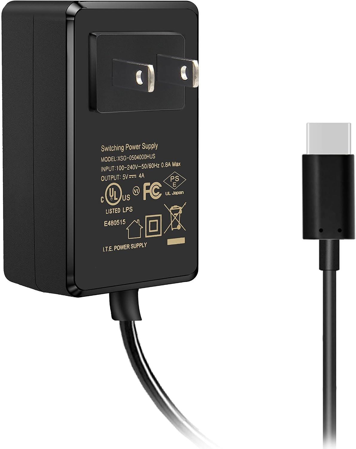 20W 5V 4A USB C Power Supply for Raspberry Pi 4 Model B