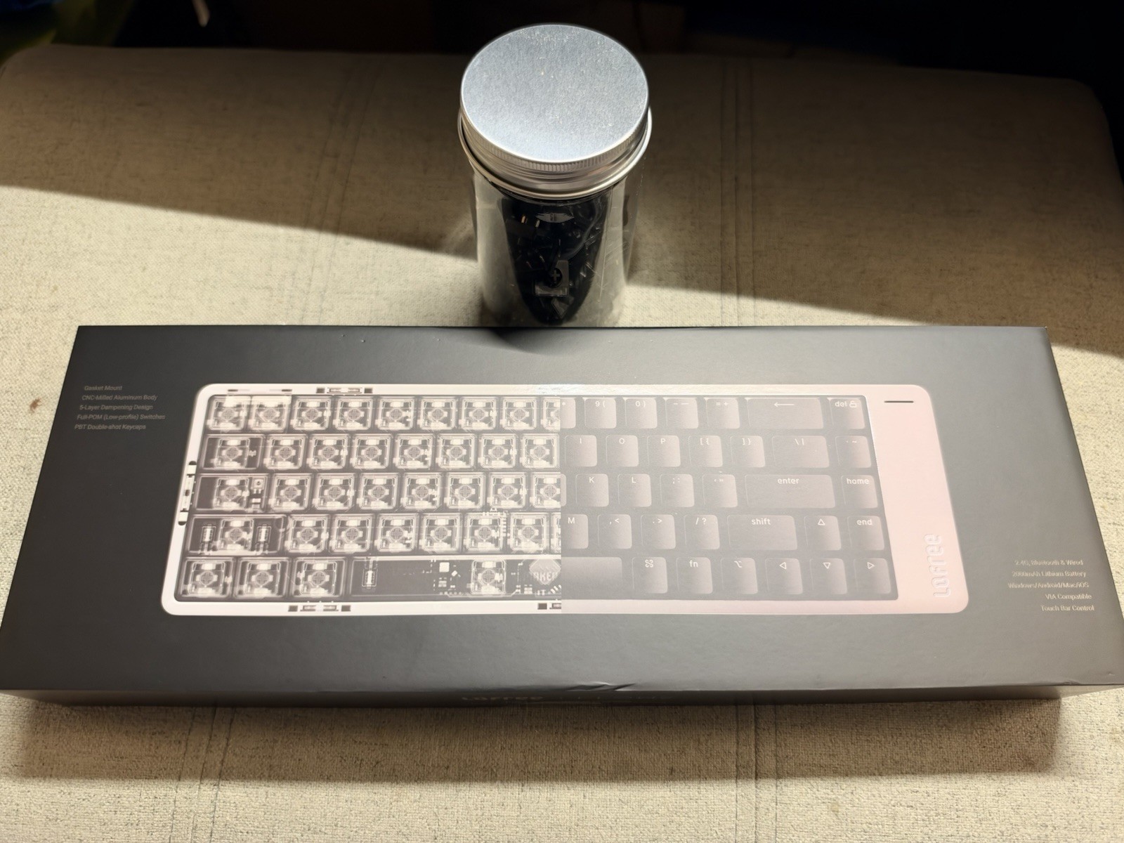 LOFREE Flow2 68 Low Profile Keyboard Space Gray WITH Silent Void Switches