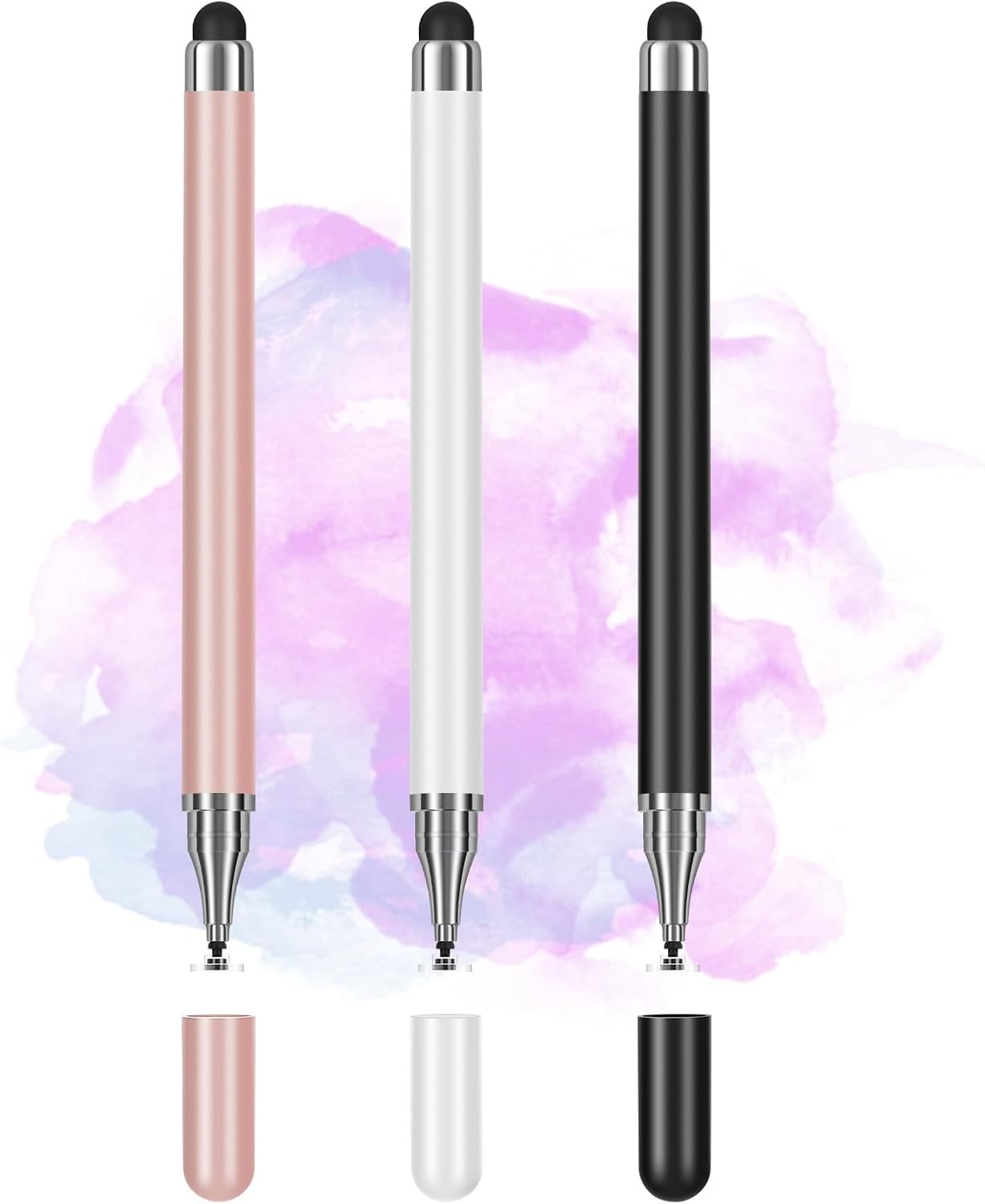 3-Pack Universal Stylus Pens Disc Tip for iPhone Android Tablets Drawing