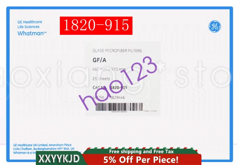 1pc GF/A glass microfiber filter paper 1820-915 size 46x57CM aperture 1.6 μm HY/
