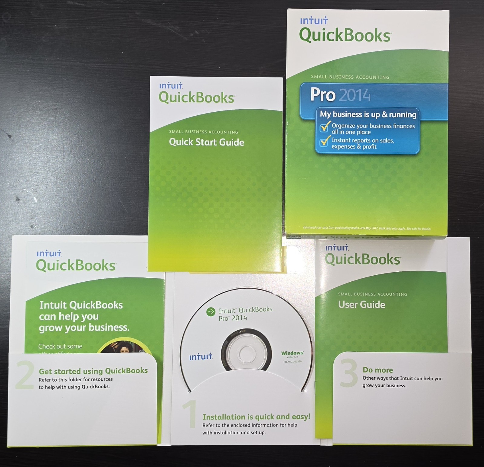 QuickBooks Pro 2014 Complete Boxed Set Windows Retail Accountin No Subscription