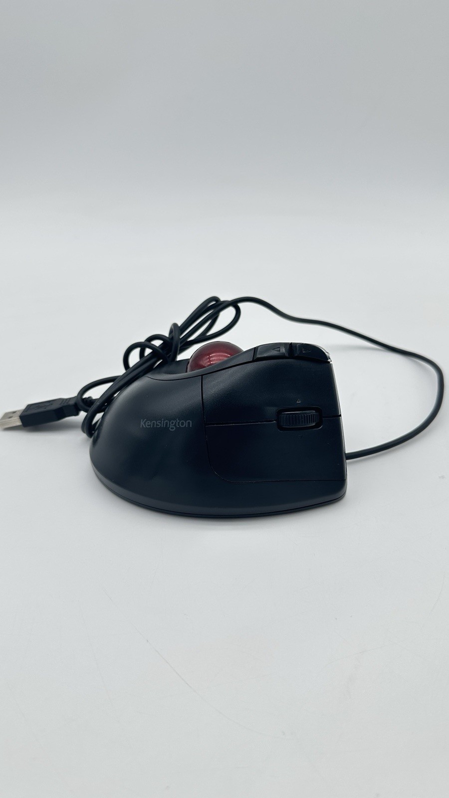 Kensington Pro Fit Ergo Vertical Wired Trackball M01510 Tested Working Red Ball