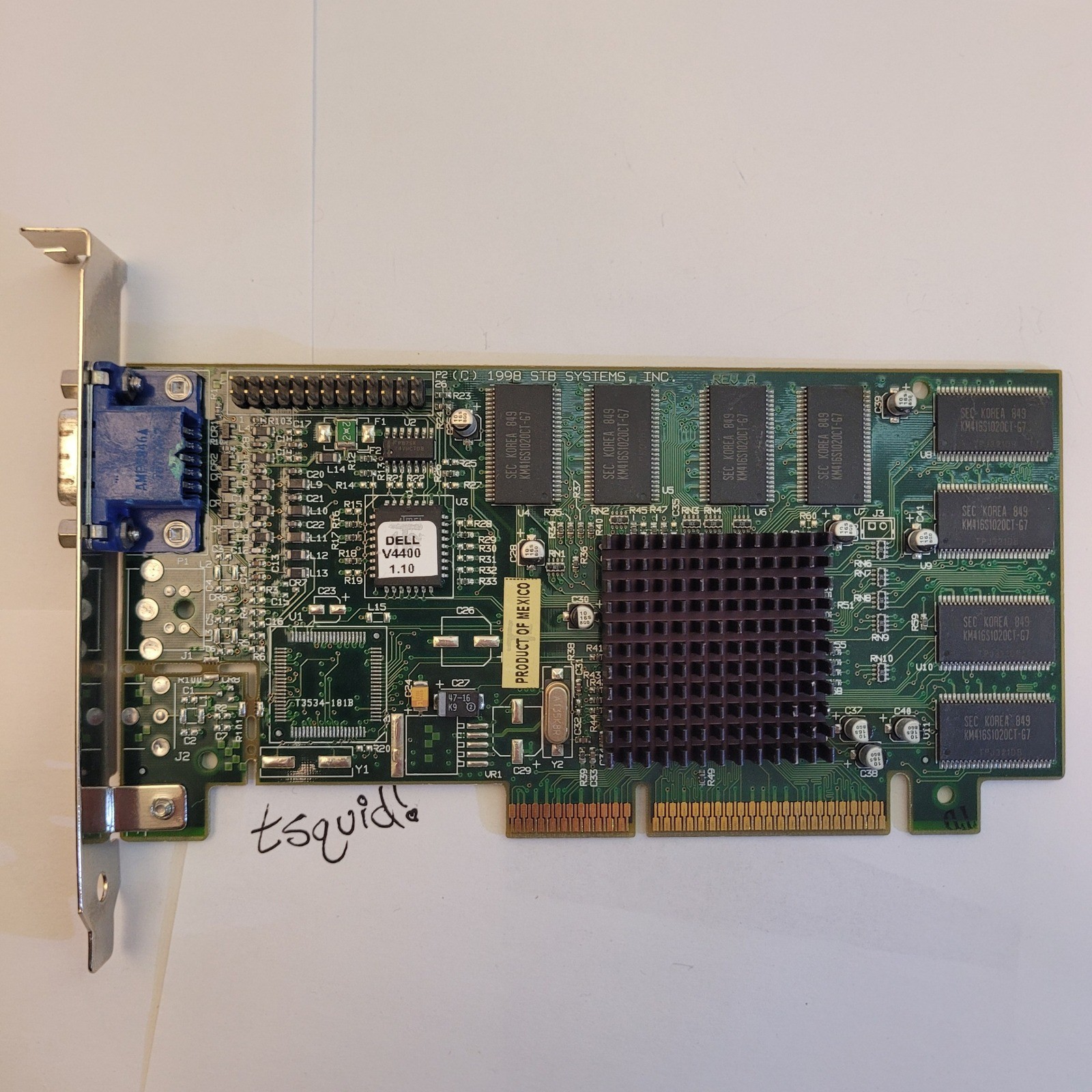 STB Systems NVIDIA RIVA TNT 16MB AGP Video GPU Card 210-0348-00X Dell 08010P