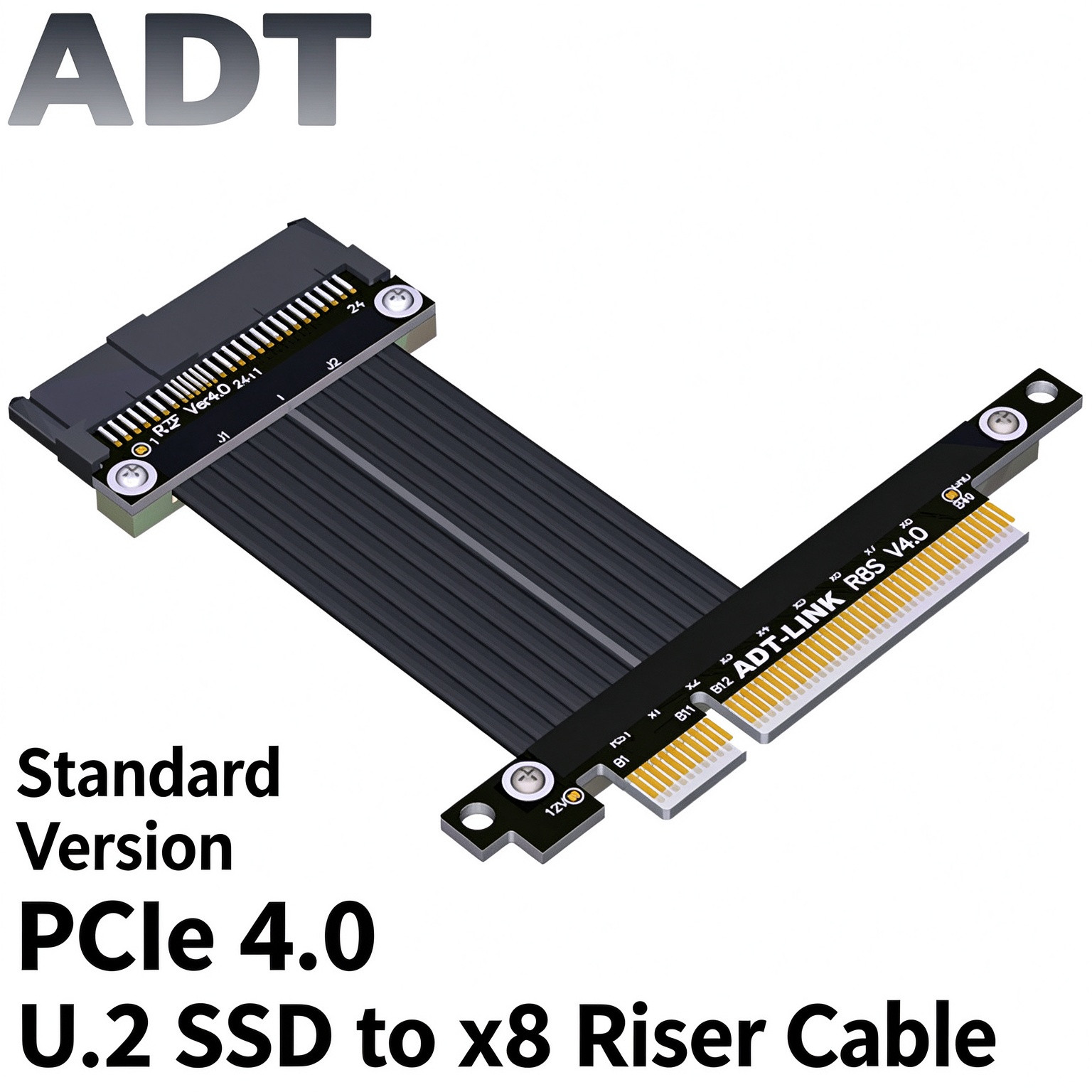 ADT U.2 Interface U2 to PCI-E 4.0 X8 SFF-8639 NVMe PCIe Extended Data Transfer