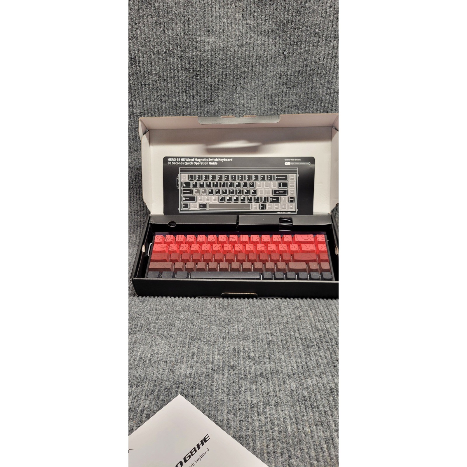 Aula Hero 68 HE Magnetic Switch Wired Gaming Keyboard Red Gradient 65% Layout