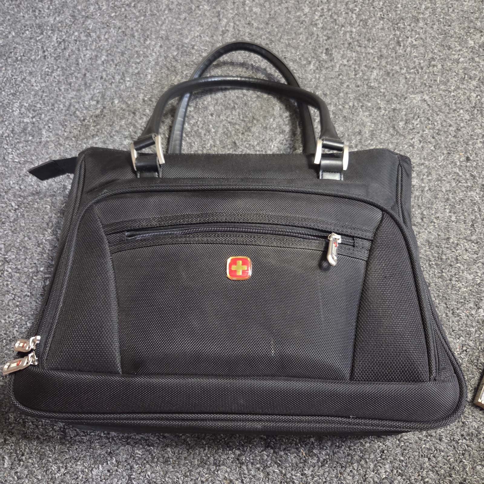 Swiss Gear By Wenger Black Nylon Laptop Briefcase Gently used.