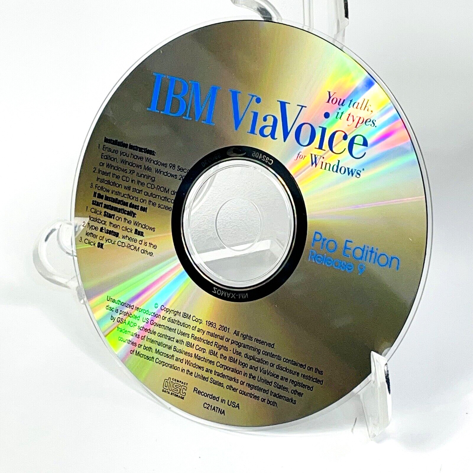 IBM ViaVoice Pro Edition Release 9 for Windows 2001