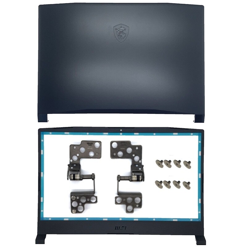 New for MSI Katana GF66 11UE 11UG MS-1581 MS-1582 LCD Back Cover+Bezel+Hinges US