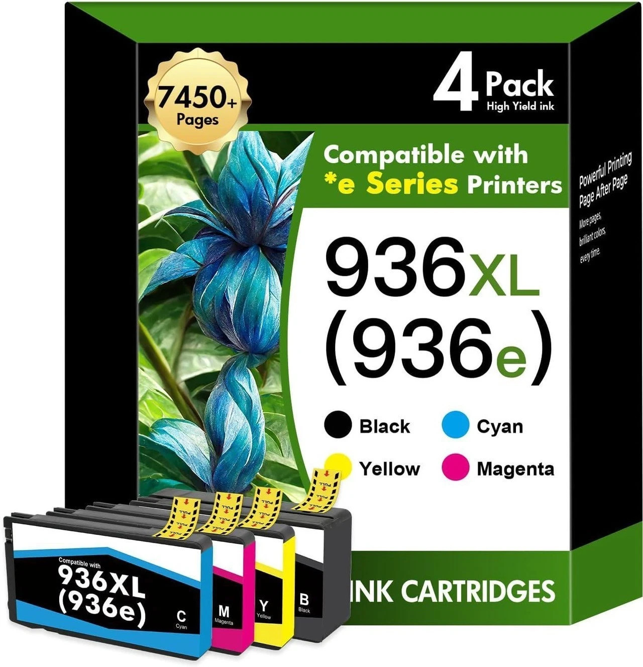 936XL 936E Ink Cartridges 4 Color Pack For HP OfficeJet Pro 9110b 9125e 9135e
