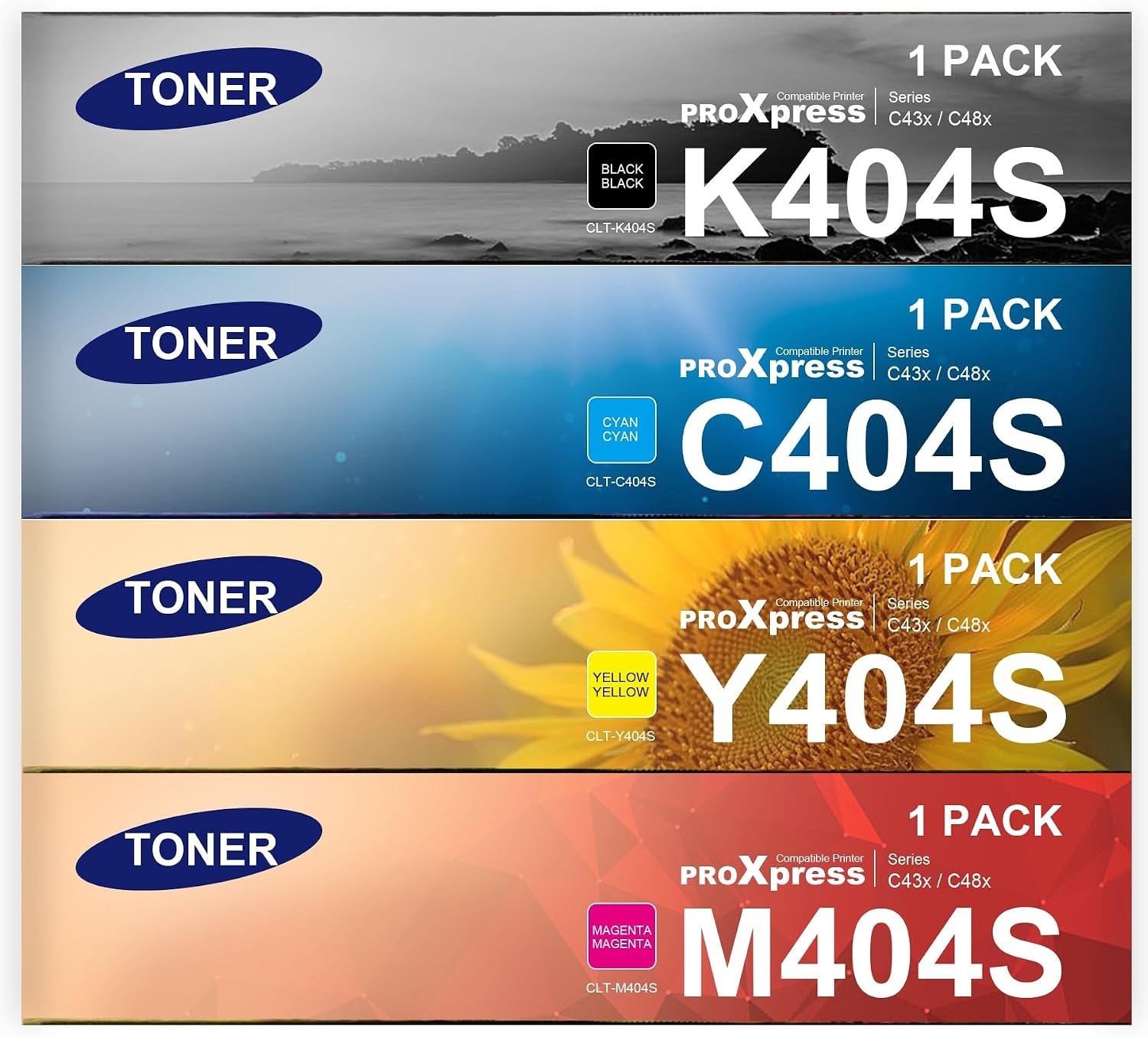 4PK Compatible Samsung CLT-404S Toner Set C M Y K Xpress C430 C480 C480FW C480FN
