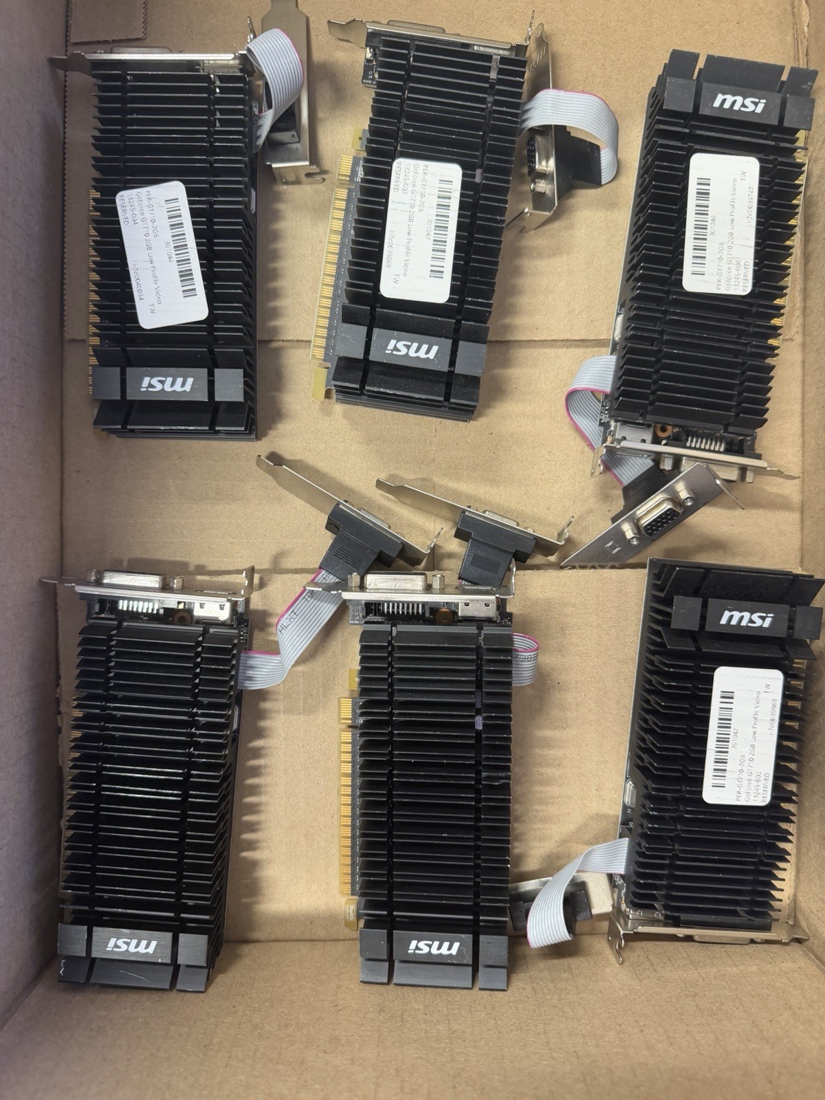 LOT OF 6 MSI NVIDIA GeForce GT 710 2GB GDDR5 (GT 710 2GD5H LP) Graphics Card