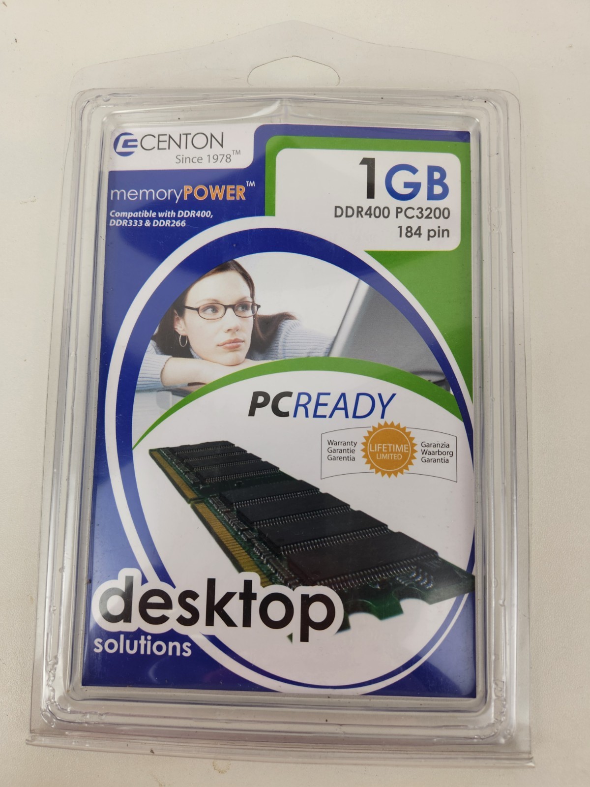 Desktop 1GB RAM DDR400 PC3200 DDR333 DDR266 Centon Electronics NEW