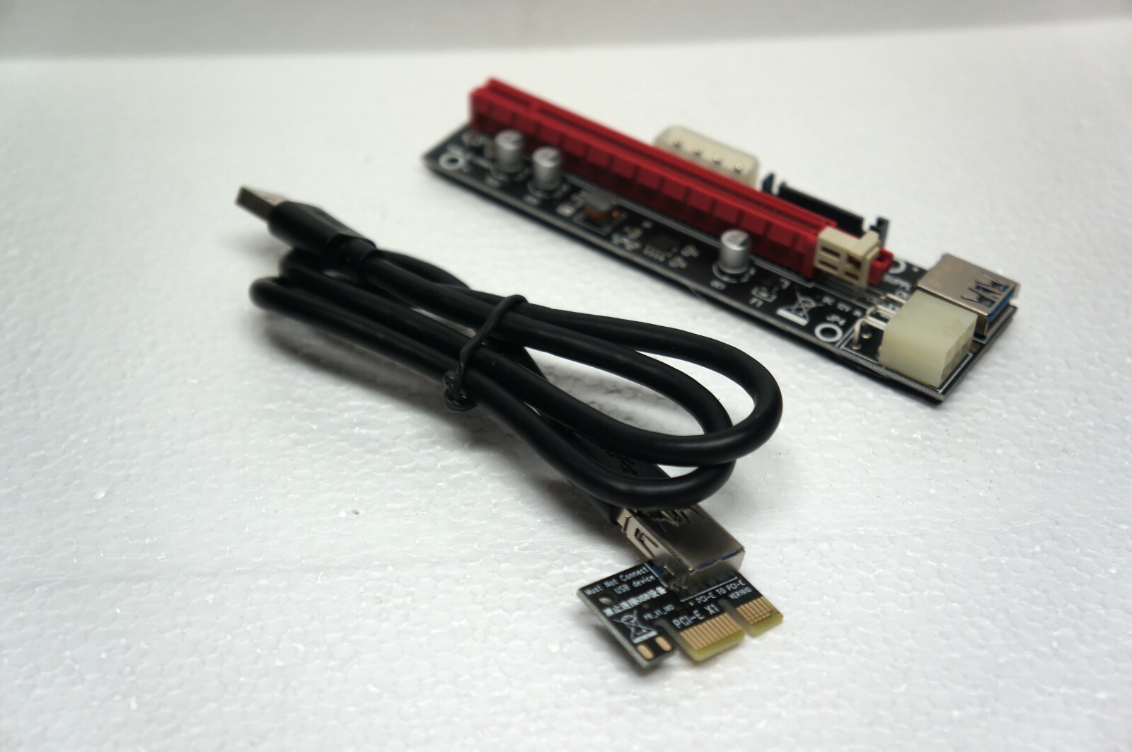 6 Pack PCI-E Riser 1X to 16X USB3.0 Graphics Mining Extension Adapter Card 