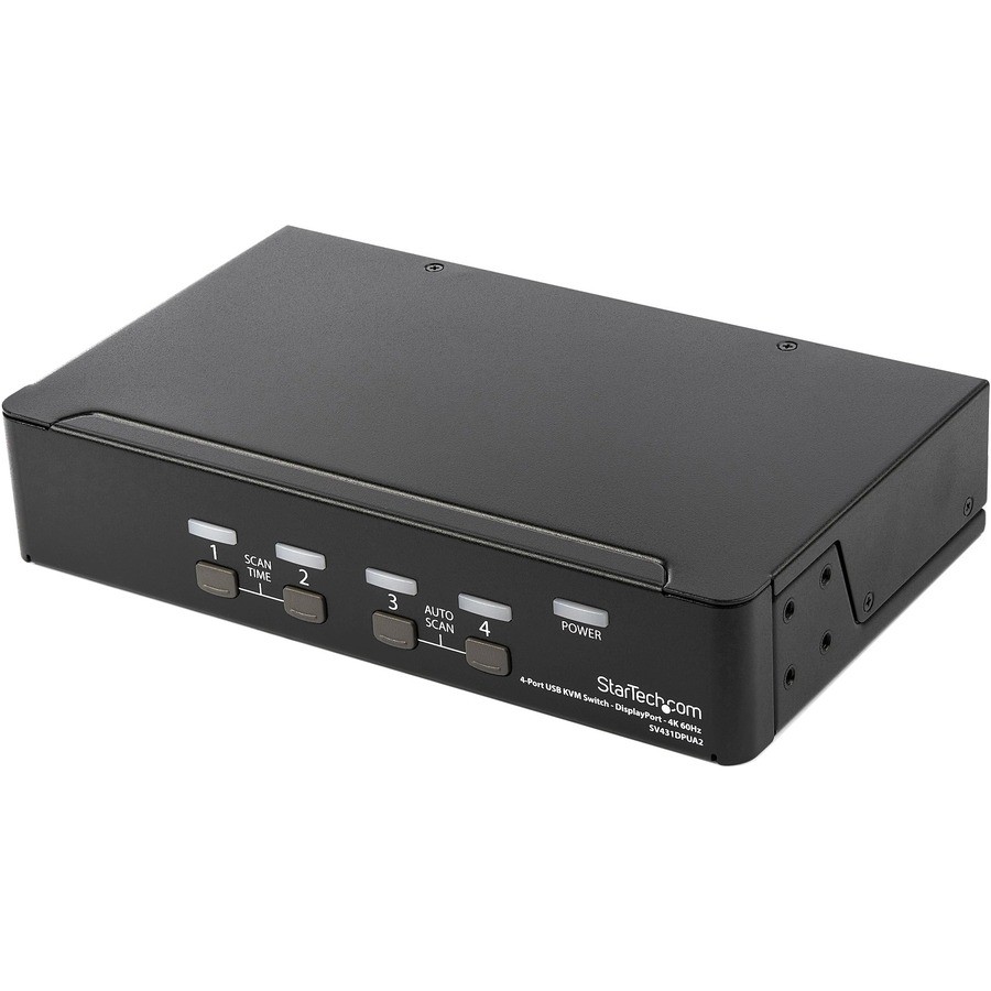 StarTech 4 Port DisplayPort KVM Switch, 4K 60Hz, Single Display SV431DPUA2
