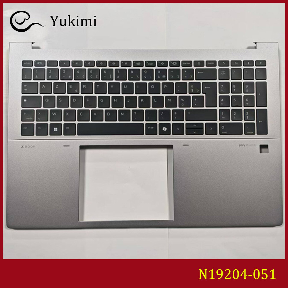 N19204-051 FOR HP 16 G9 Silver Laptop C Shell Palmrest Backlit French Keyboard