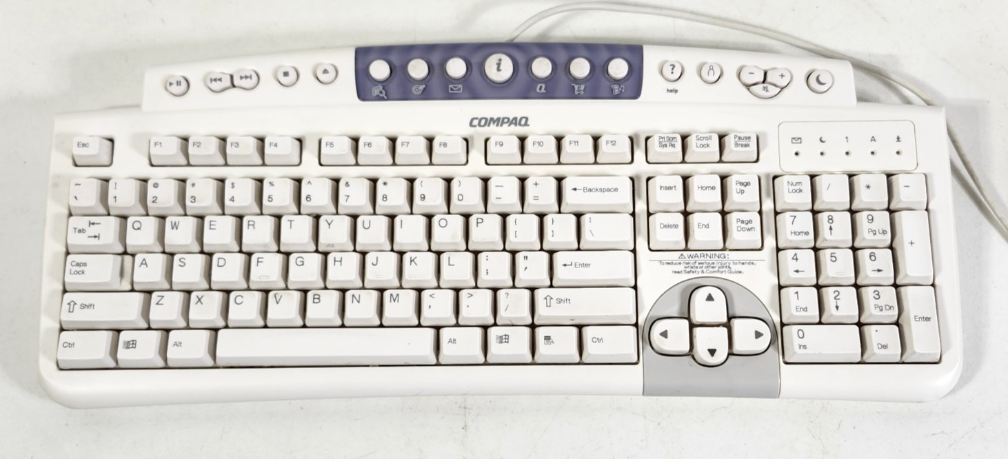 Vintage Compaq KU-9978 USB Keyboard Year 2000-2002