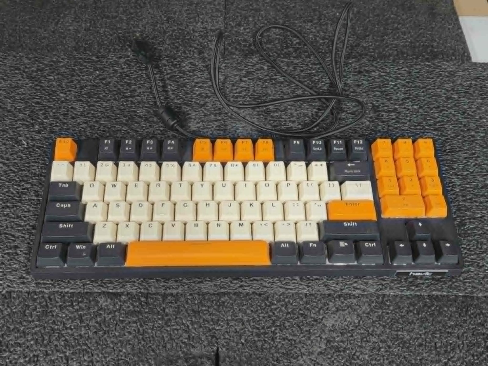 Havit KB487L Mechanical Gaming Keyboard Wired RGB Orange White PC 89 Keys
