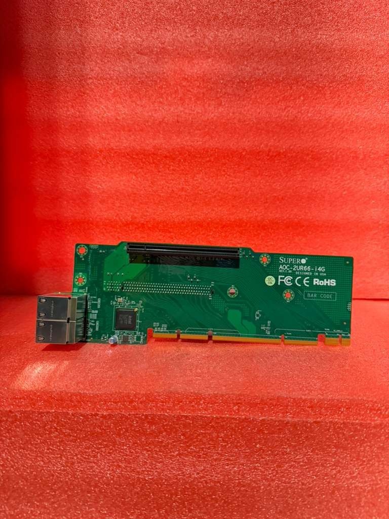 Supermicro AOC-2UR66-i4G 2U Ultra Riser 4-Port GbE Intel i350 2x PCIe x16