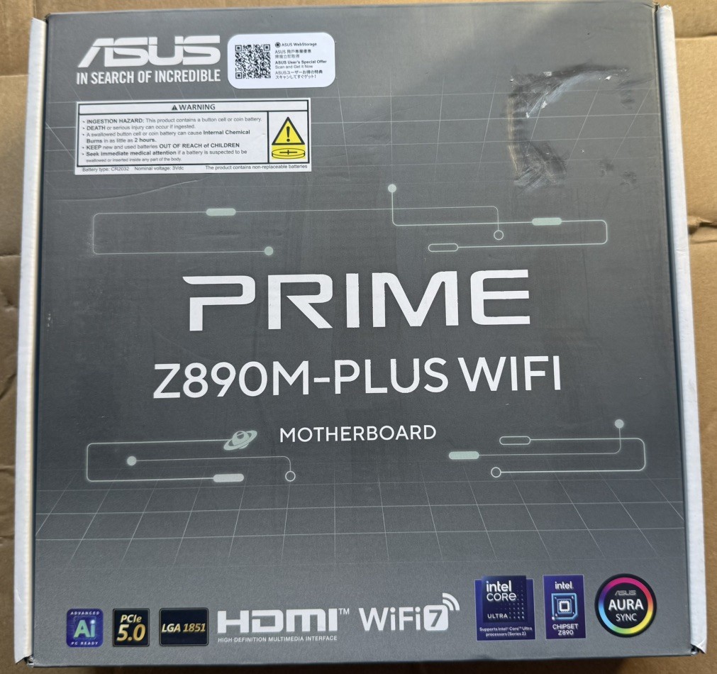 ASUS Prime Z890M-PLUS WIFI Motherboard New Sealed