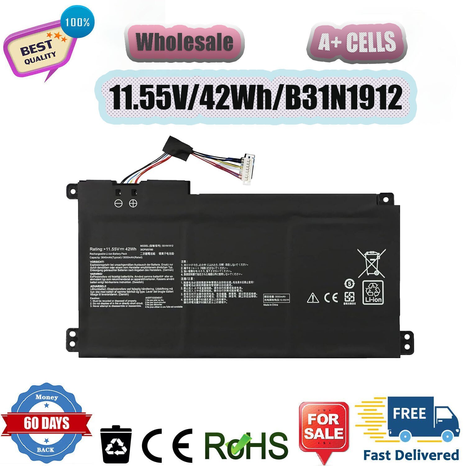 B31N1912 C31N1912 BATTERY FOR ASUS VivoBook14 E410M E410MA E510M L410MA US NEW