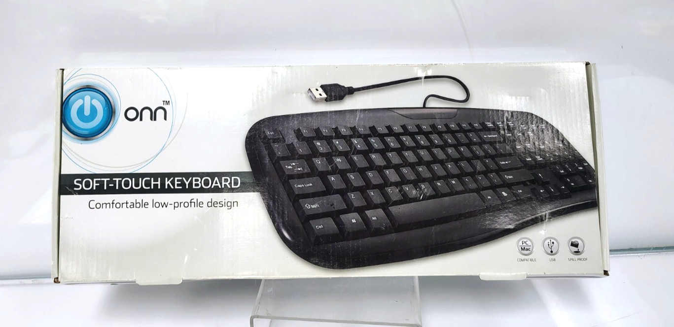 ONN Wired Keyboard ONA11H0089 USB Connection Compatible W/PC Or MAC - Black