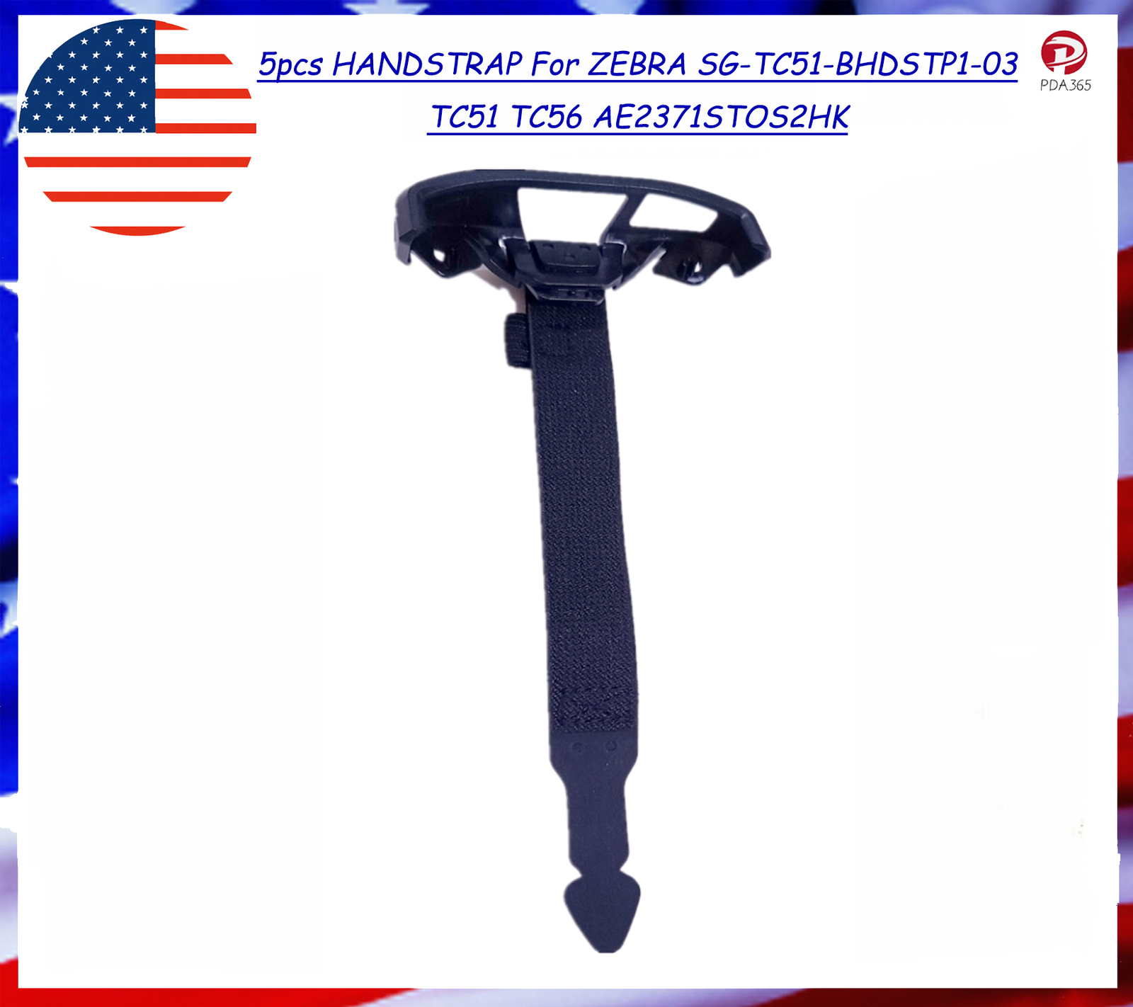 5×Black Plastic Carrying Clip with Handstrap For Zebra TC51 TC510K TC56 Scanner