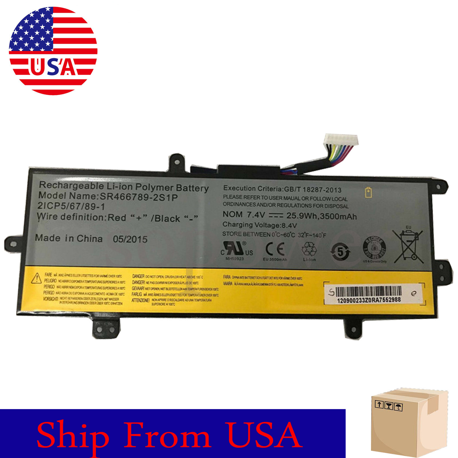 Laptop SR466789-2S1P Battery FOR HISENSE CHROMEBOOK C11 SERIES 7 2ICP5/67/89-1 