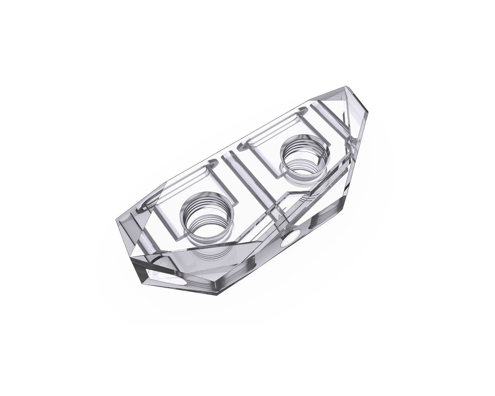 Bykski GPU Low Profile / Mini Connection Upgrade Block - Clear (B-VGA-RET-FEM...